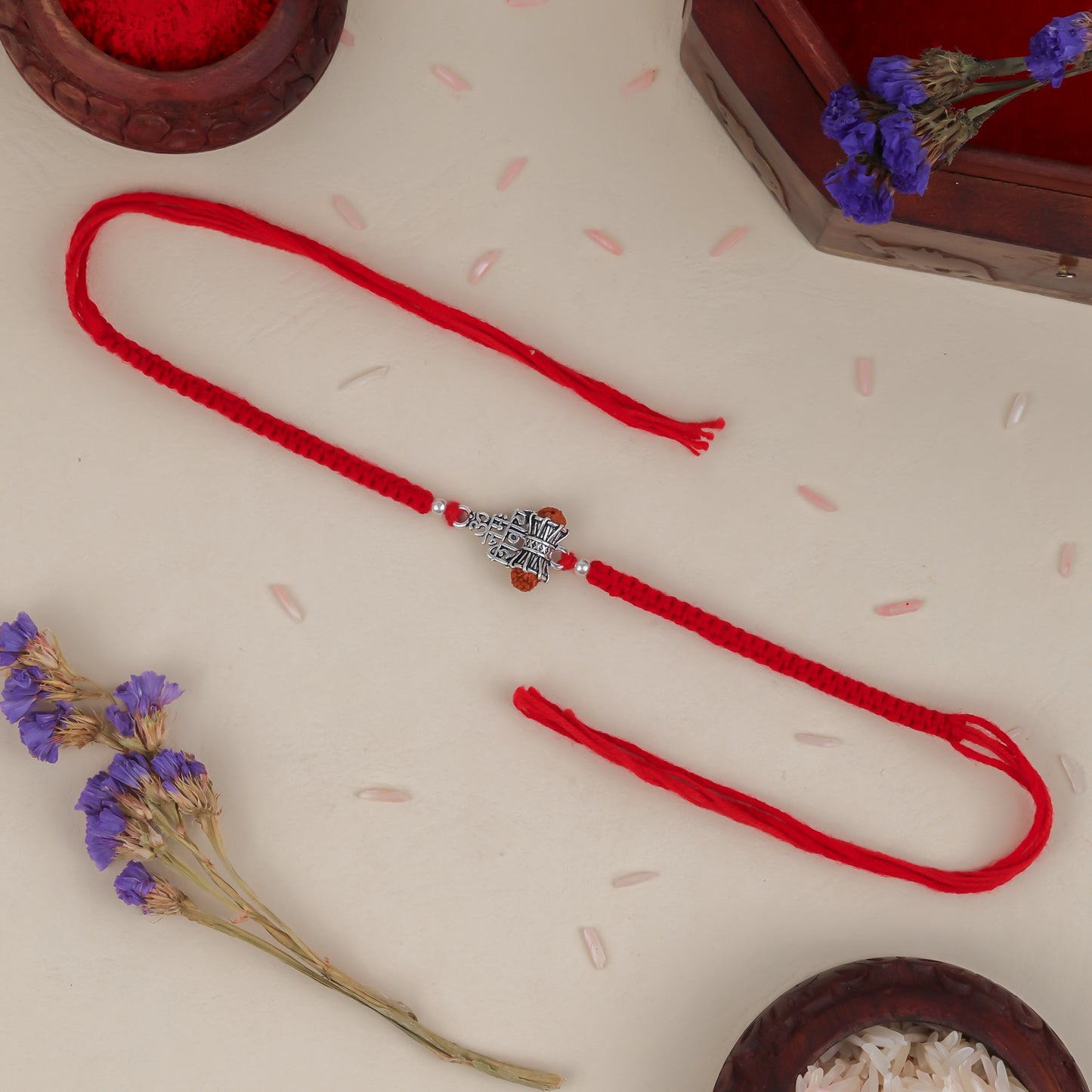 Sterling 925 Silver Lord Shiv Rakhi for Bhai