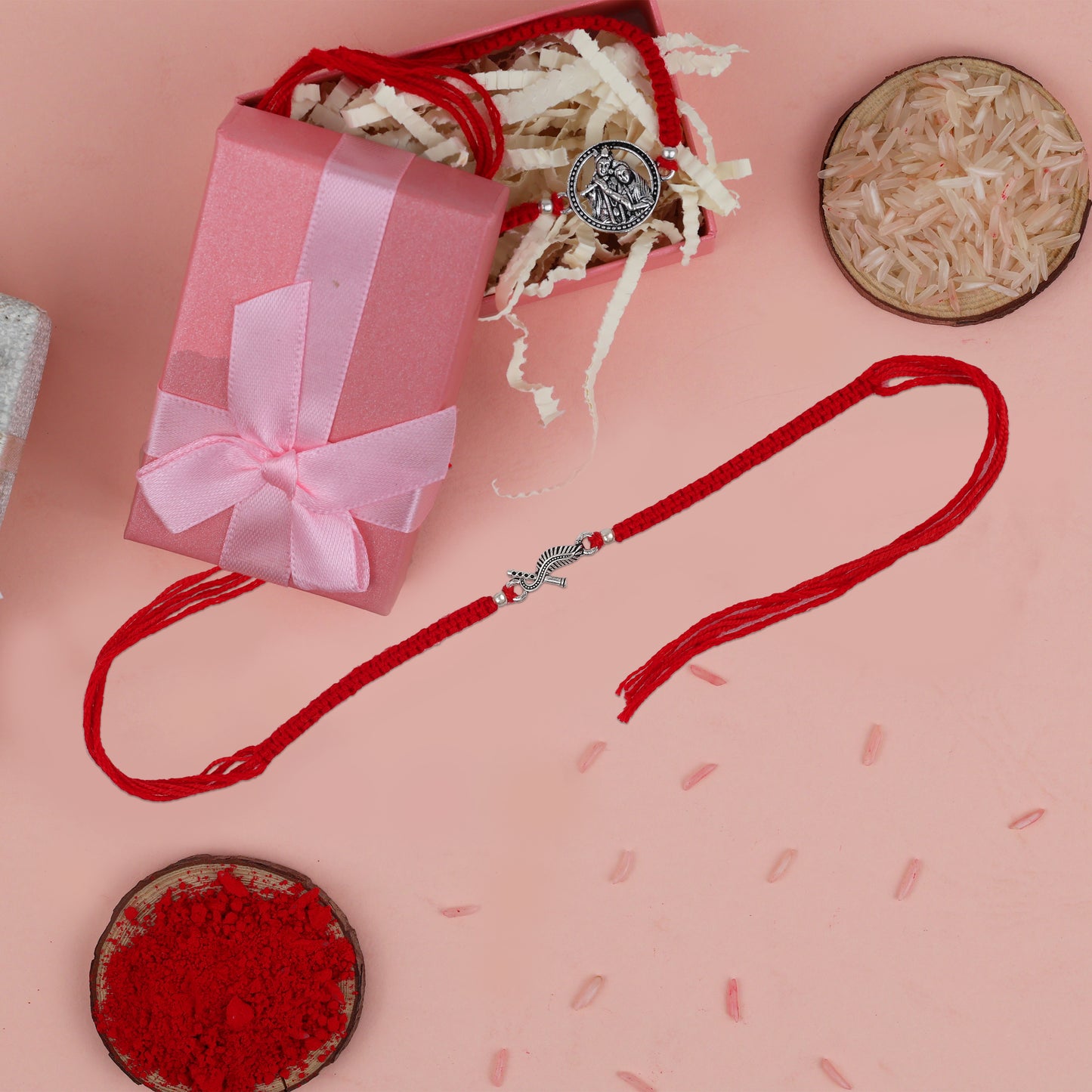 925 Pure Sterling Silver Flute Rakhi for Brother