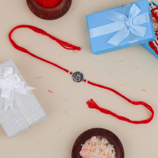 925 Sterling Silver Shiv Premium Rakhi for Brother