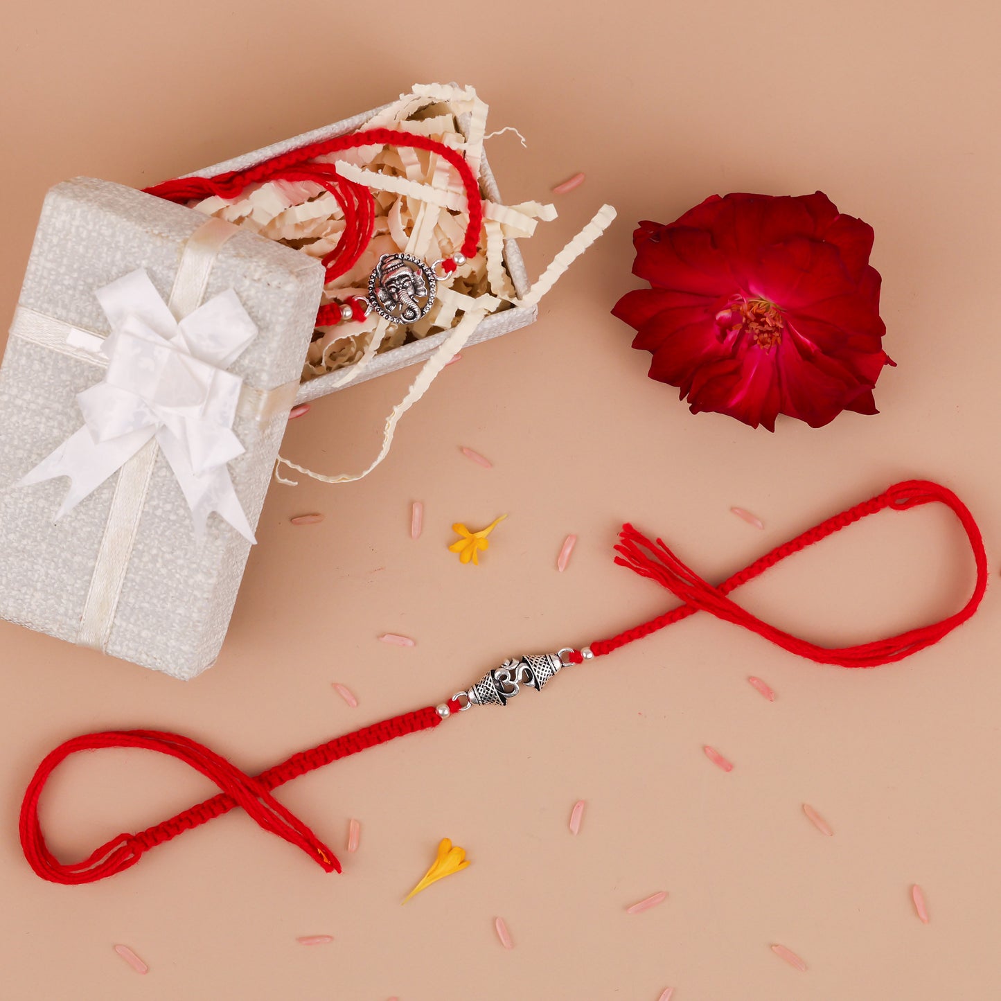 925 Sterling Silver Om Rakhi for Brother