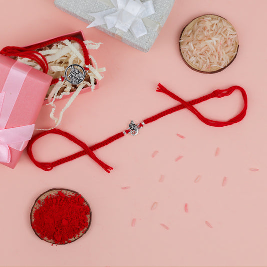 925 Sterling Silver Ganesha Rakhi for Brother