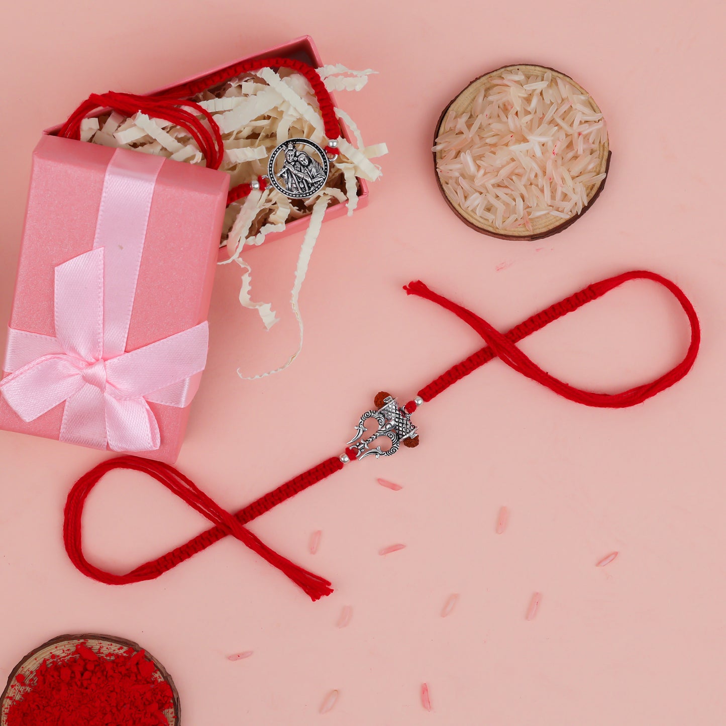 Premium 925 Sterling Silver Shiv Trident Rakhi for Brother