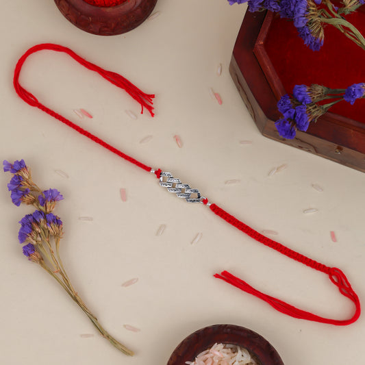 925 Sterling Silver Beads Premium Rakhi for Brother