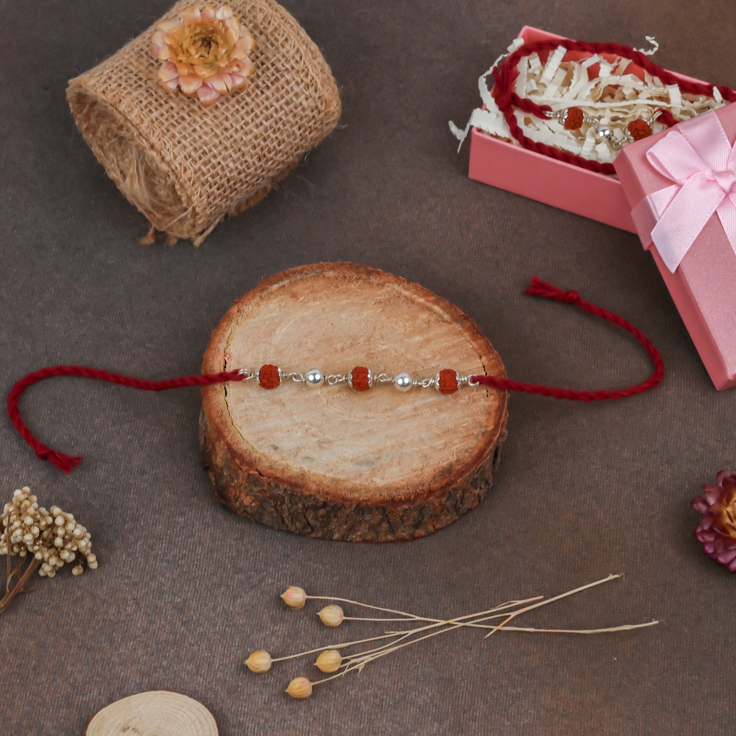 Rudraksh Rakhi for Brother – Traditional Raksha Bandhan Rakhi with Divine Blessings