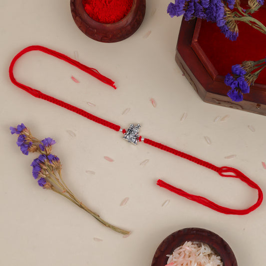 925 Sterling Silver Shiv Premium Rakhi for Brother
