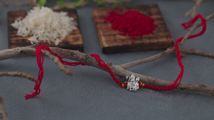 925 Sterling Silver Lord Hanuman Premium Rakhi for Brother