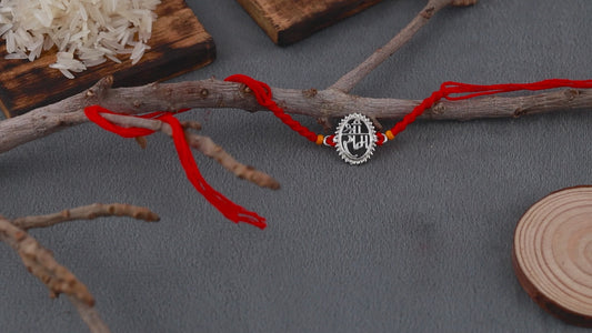 925 Sterling Silver Shree Ram Premium Rakhi for Brother